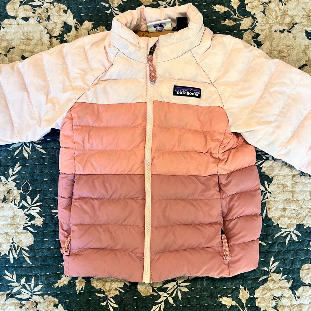 Patagonia Pink Puffer Down Sweater Jacket 3T